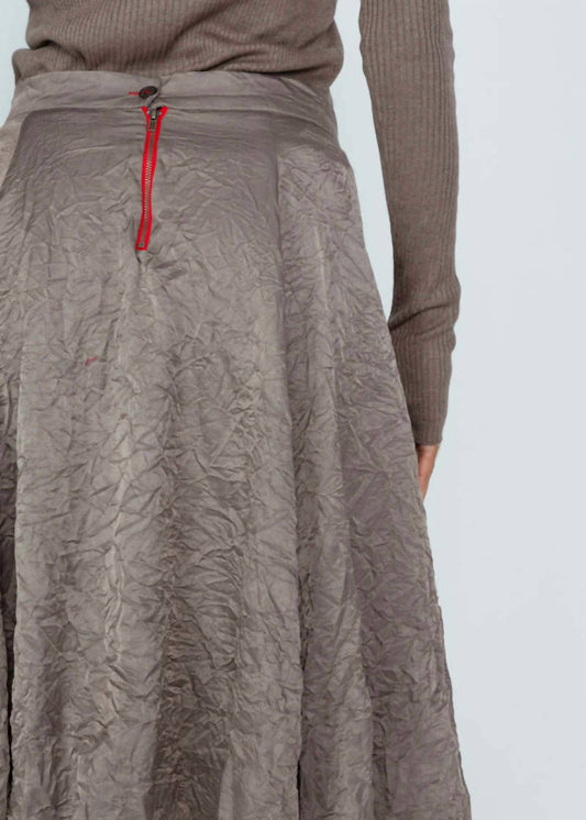 Brazeau Tricot - Cotton Silk Wrinkle Pouf Skirt