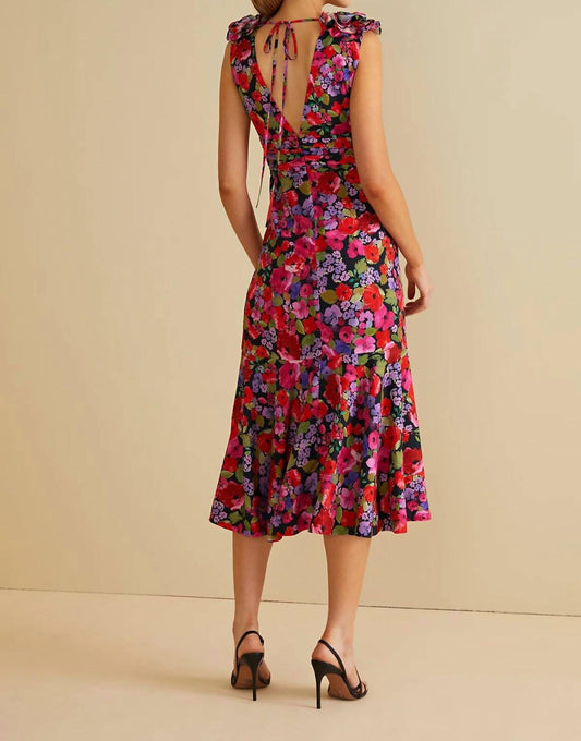 Amur - Sorena Deep V Midi Dress