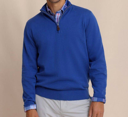 Southern Tide - Whitehaven Heather Quarter Zip Sweater