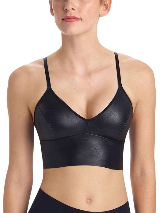 Commando - Faux Leather Long Line Bralette