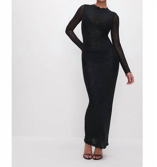 Good American - Mesh Long Sleeve Maxi