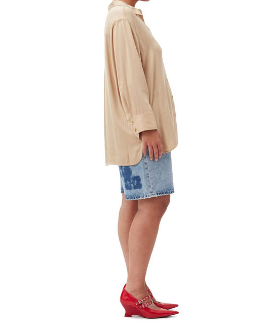 Ganni - Washed Satin Shirt