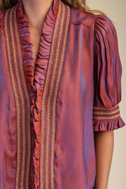 Glam - Miriam V-neck Blouse