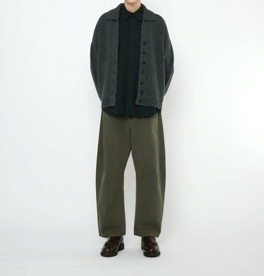 7115 By Szeki - Chunky Collared Recycled Wool Cardigan