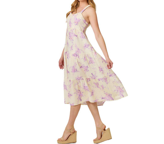 Mystree - Floral Tiered Midi Dress