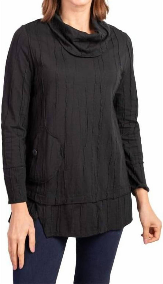 COWL POCKET TUNIC TOP
