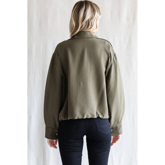 Jodifl - Bomber Jacket With Drawstring Hemline