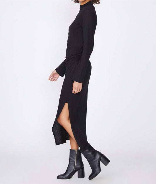 Stateside - Women's Highneck Side Ruched Dress