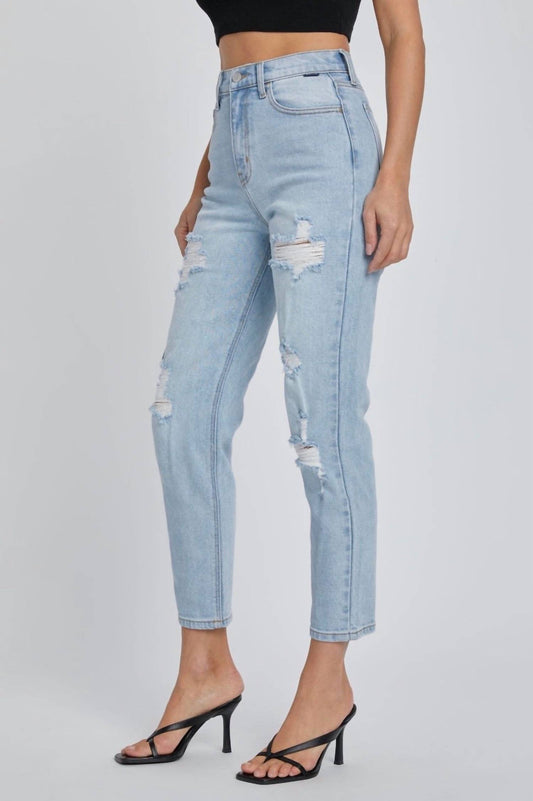 Cello - High Rise Ankle Length Mom Jeans