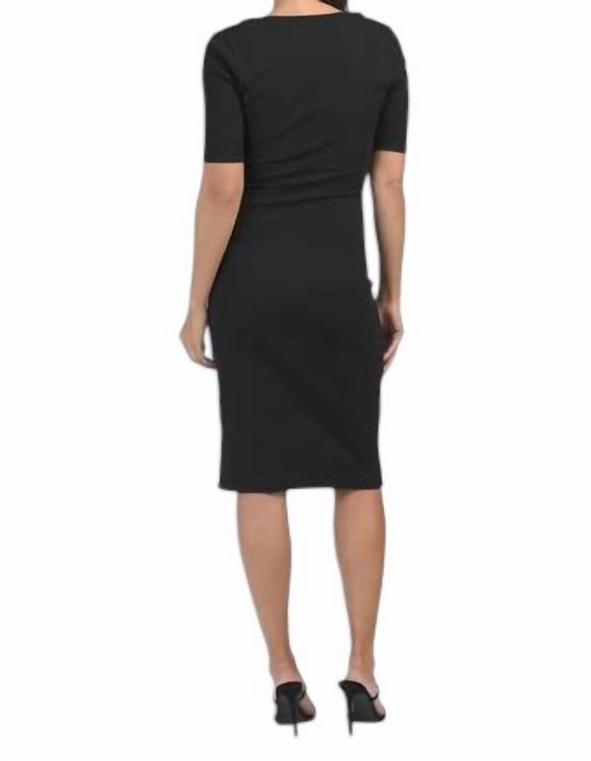 7 For All Mankind - Ribbed Cutout Short Sleeve Button Down Dress