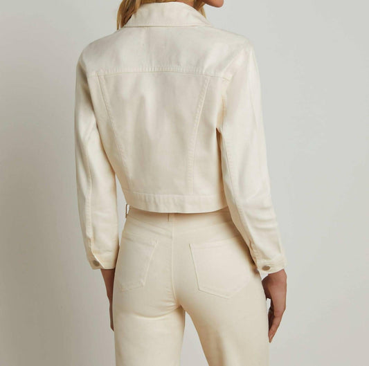 L'Agence - Koda Coated Cropped Jean Jacket