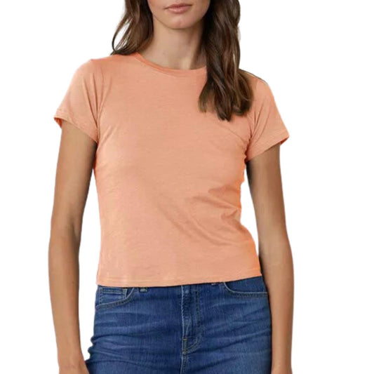 Velvet By Graham & Spencer - Nina Cropped Crew Neck Tee