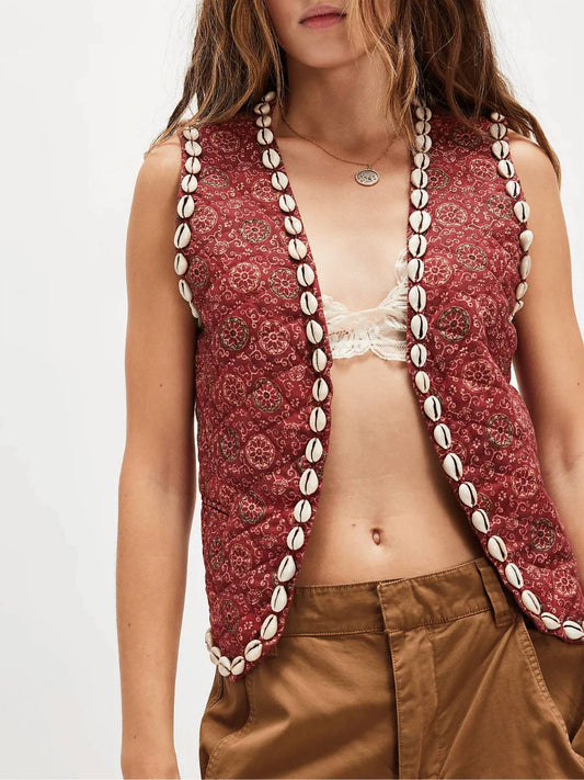 Maison Hotel - Dylan Shell Trimmed Boho Vest