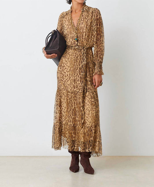 Suncoo - Leopard Print Long Dress