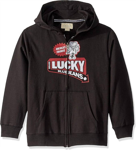 Lucky Brand - Little Boys Long Sleeve Solid Zip Up Hoody