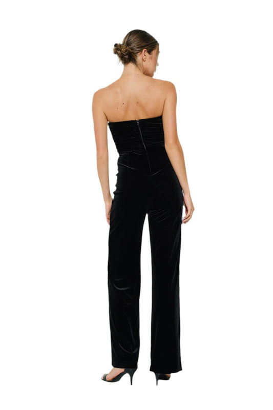 Ina - Velvet Sweetheart Pearl Jumpsuit