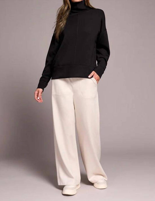 Tribal - Techno Lux Drop Shoulder Funnel Neck Top