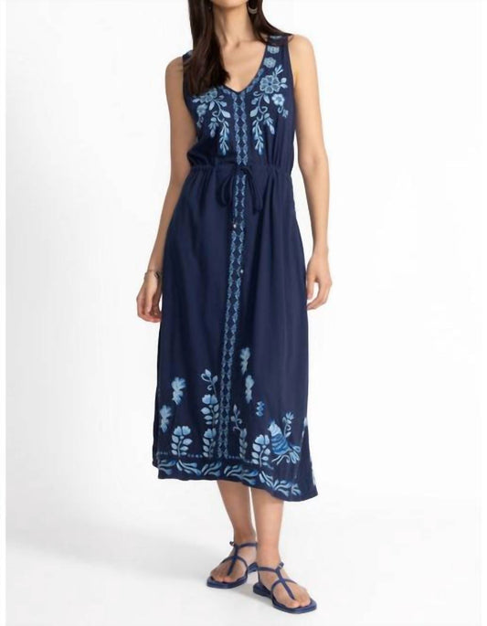 Johnny Was - V‑NECK DRAWSTRING KNIT DRESS YADIRA