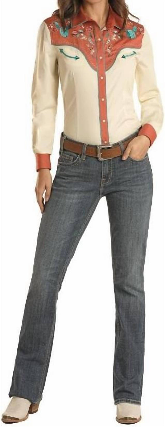 Panhandle - Pearl Snap Long Sleeve Top