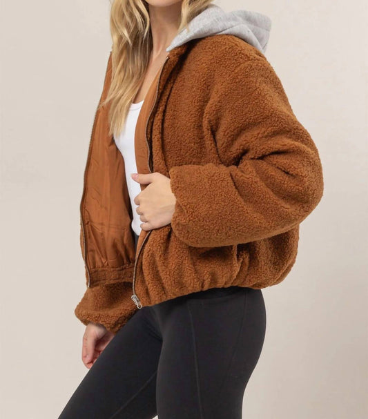 Hyfve - Hooded Sherpa Puffer Jacket