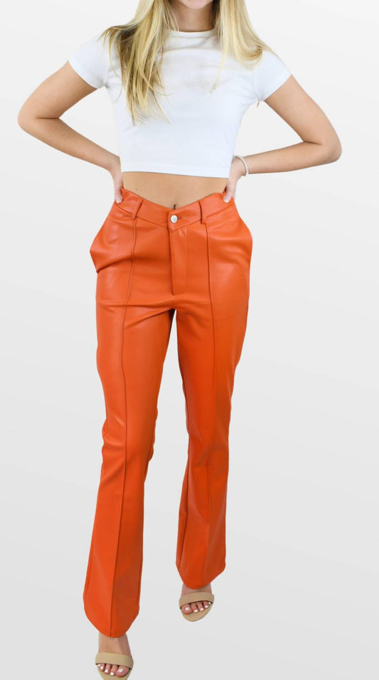Amylynn - Faux Leather Pants