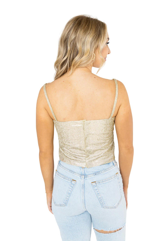 Buddylove - Girly Girl Rhinestone Crop Top