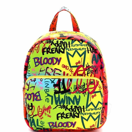 Hello 3 Am - Women's Graffiti Backpack