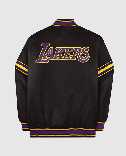 Starter - Men's Los Angeles Lakers Satin Full-snap Jacket