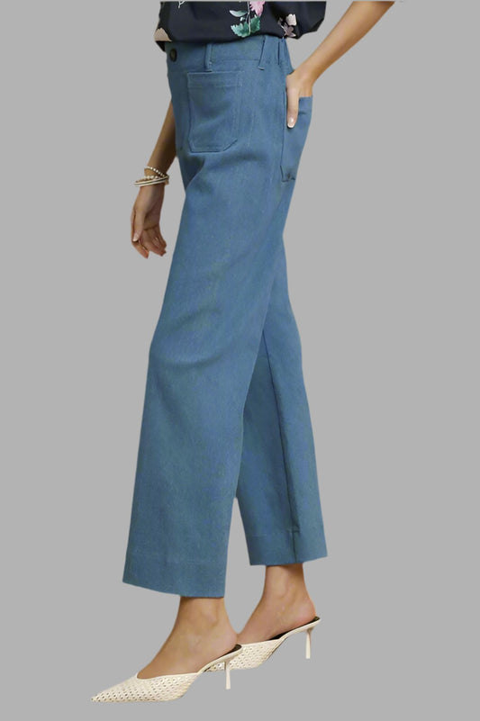 Umgee - Women's Denim Wide Leg Pants