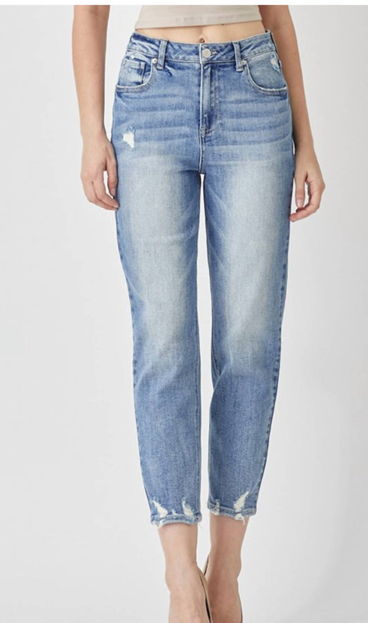 Risen - High Rise Slim Boyfriend Jeans
