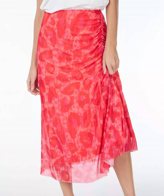 Esqualo - Fancy Animal Print Mesh Skirt