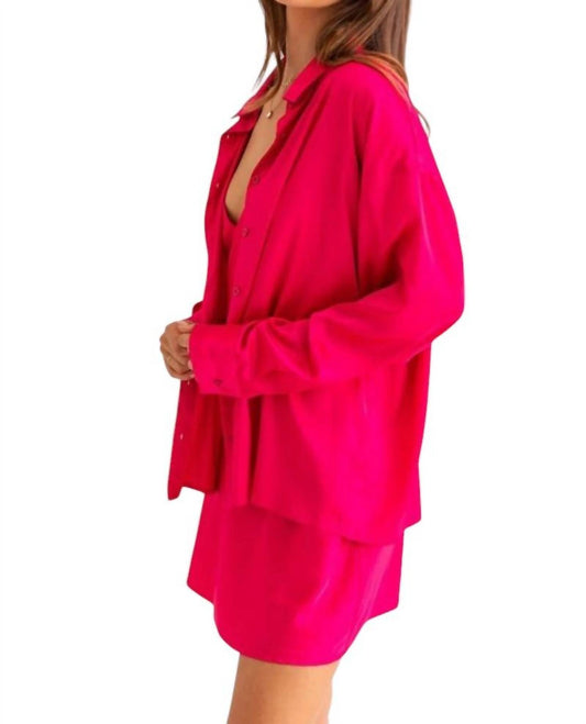 Le Lis - Shannon Long-Sleeves Satin Shirt