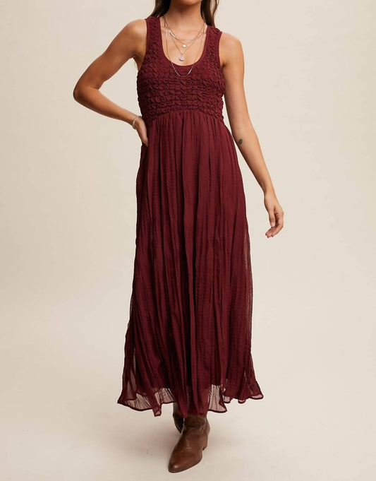 Listicle - A Twist Of Fate Textured Maxi Dress