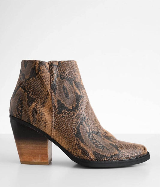 Very G - Women's 2 Tone Snake Print Bootie