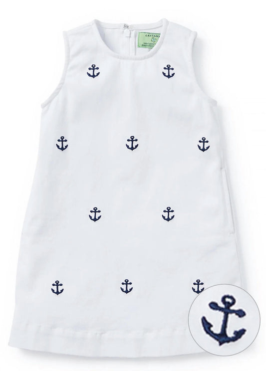 Castaway - Girls Anchor Shift Dress