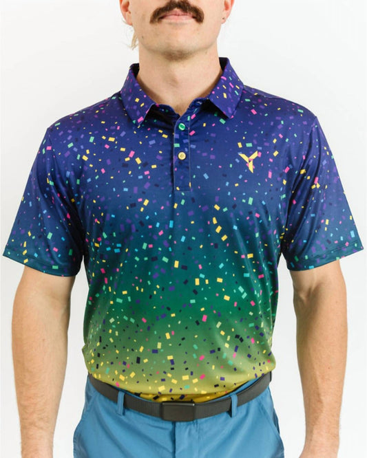 Yatta Golf - Mardi Gras Golf Polo. LIMITED EDITION.