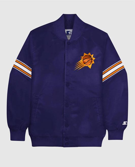 Starter - Men's Phoenix Suns Satin Full-snap Jacket