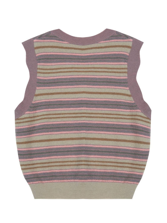 Kids Striped Knitted Vest
