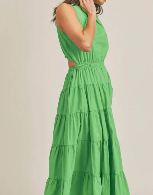 &Merci - Elastic Waist Side Cut Out Maxi Dress