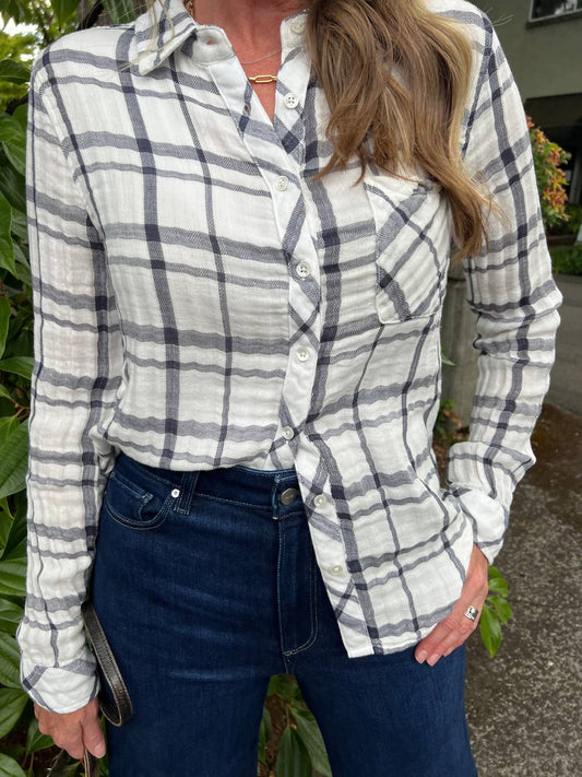 Dylan - Long Sleeve Taylor Plaid Top