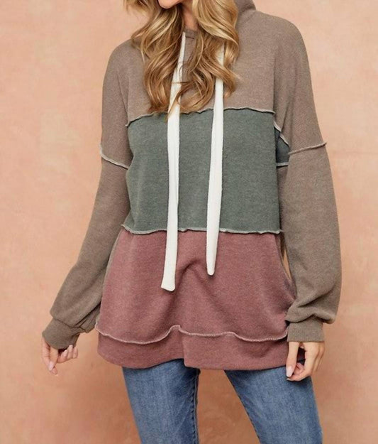 Lovely Melody - Women's Tilda Oversized Color Block Hoodie