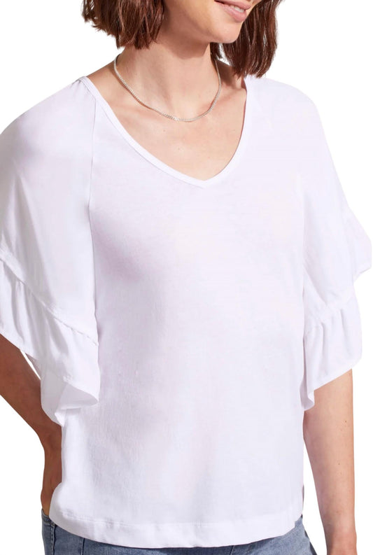 Tribal - V-Neck Raglan Combo Sleeve Top