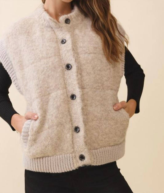 Tcec - Knit Button Down Relaxed Fit Vest