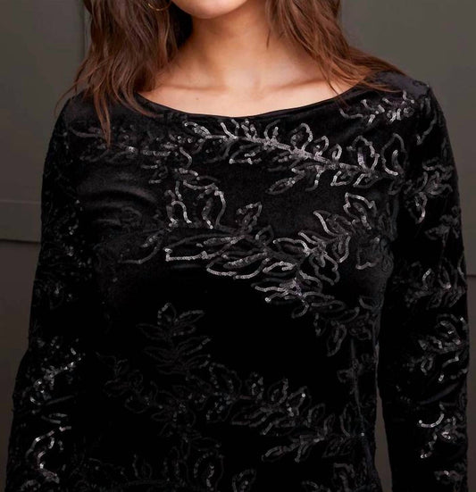 Tribal - Femme Sparkle Lined Knit Dress