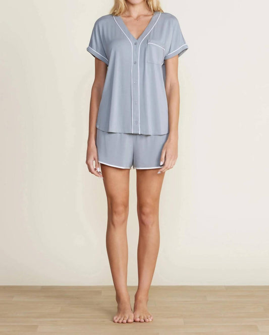 Barefoot Dreams - Malibu Collection Soft Jersey Piped Pajama Set