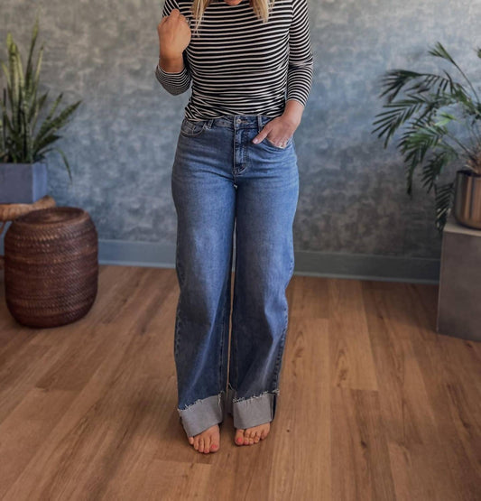 Anniewear - Cassie Cuffed High Rise Jeans