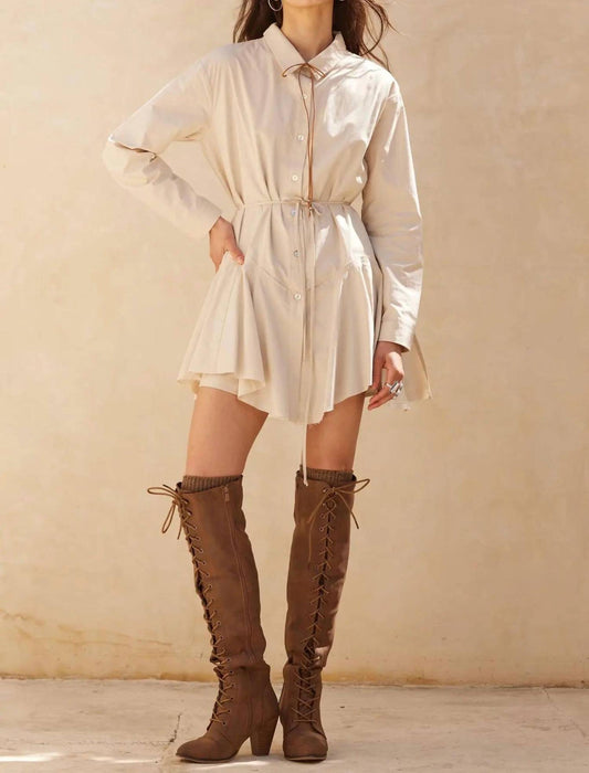 Promesa - Belted Shirt Romper