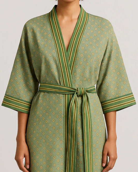 Hartwick Atelier - Three-quarter Sleeve Printed Robe