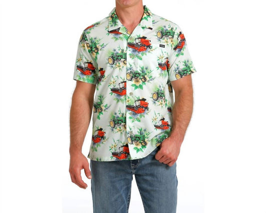 Cinch - Tractor Short Sleeve Button Down Camp Shirt