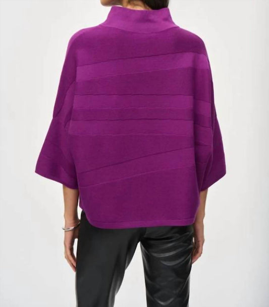 Joseph Ribkoff - Knit Mock Neck Boxy Sweater